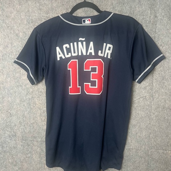 NIKE MLB Ronald‎ Acuna JR Atlanta Braves Player Youth Size XL Jersey - Picture 5 of 6